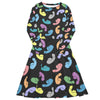 Penis Print Long Sleeve Dress